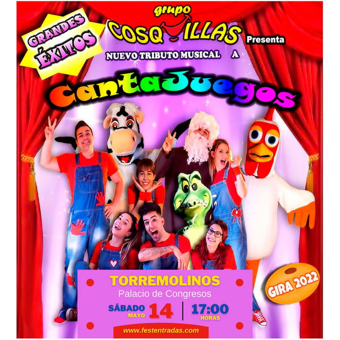 ‘Canta con el grupo Cosquillas’, el tributo musical a Cantajuegos, ¡de nuevo en Torremolinos!