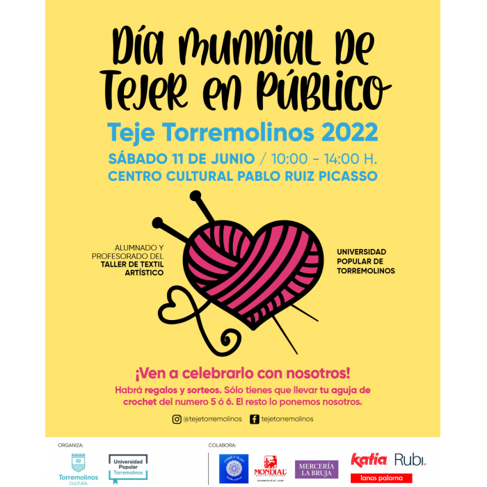 Torremolinos reunirá a personas aficionadas a las labores de aguja para celebrar el ‘Día Mundial de Tejer en Público’
