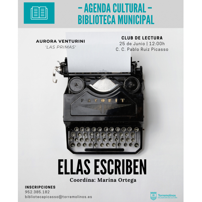 El club de lectura 'Ellas Escriben' debatirá este mes sobre la novela 'Las Primas'