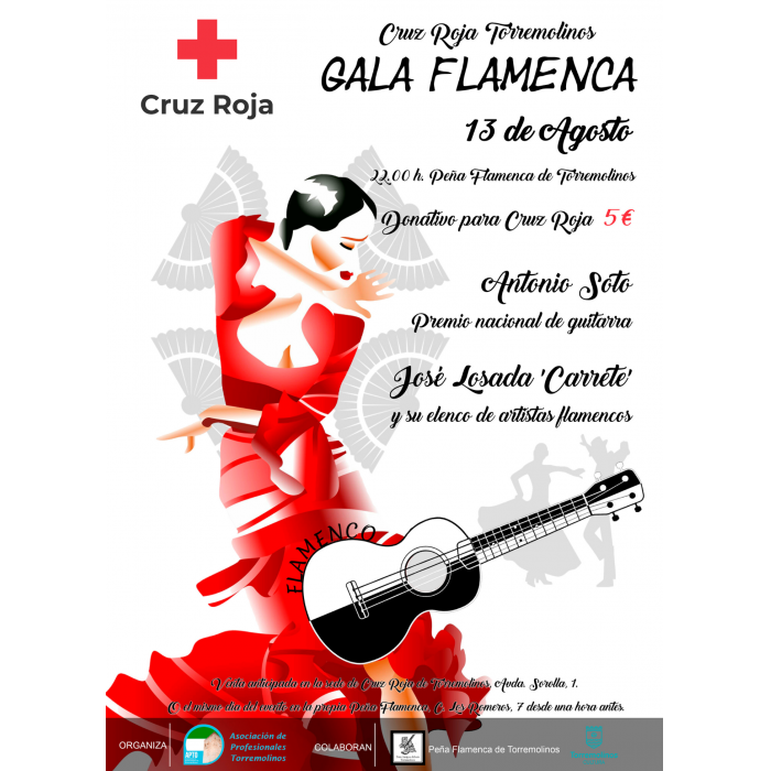 Este sábado tendrá lugar una Gala Flamenca a beneficio de Cruz Roja