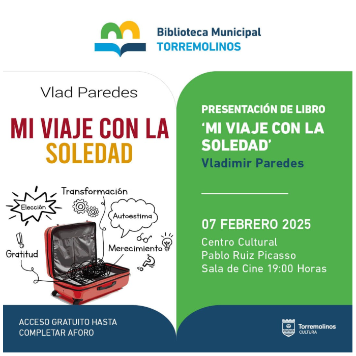 La sala de cine del centro cultural acoge la presentación del libro ‘Mi viaje con la soledad’