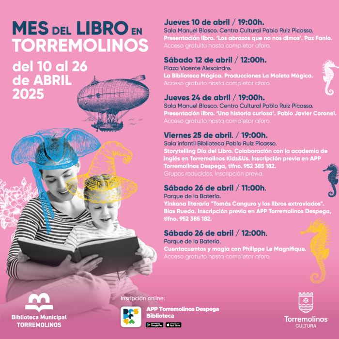 Los más pequeños podrán disfrutar de una yinkana en el Parque de la Batería, en el marco del ‘Día Internacional del Libro’