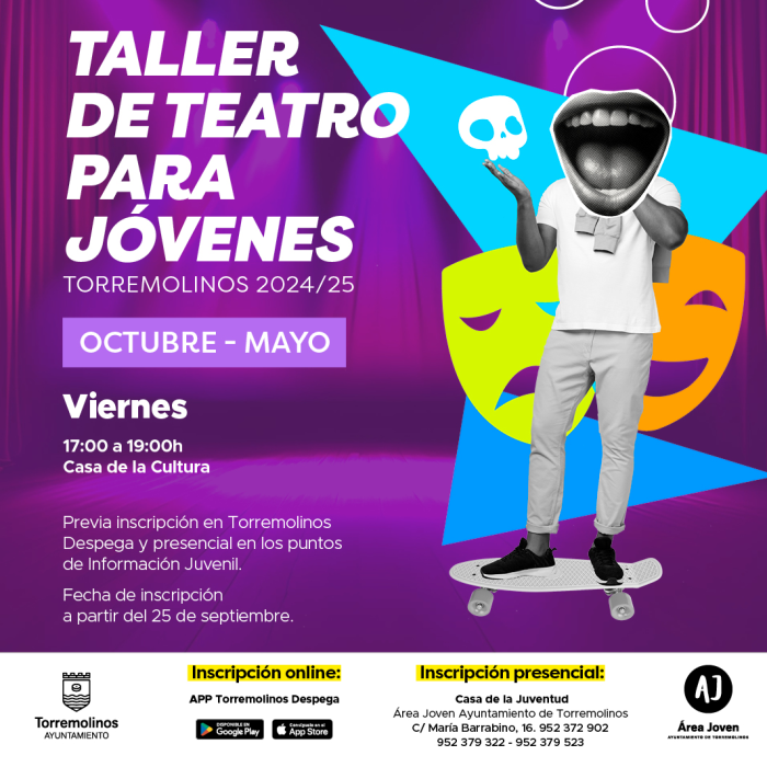 ‘Teatro para Jóvenes’ permite a torremolinenses de 14 a 30 años desarrollar sus habilidades interpretativas de forma gratuita