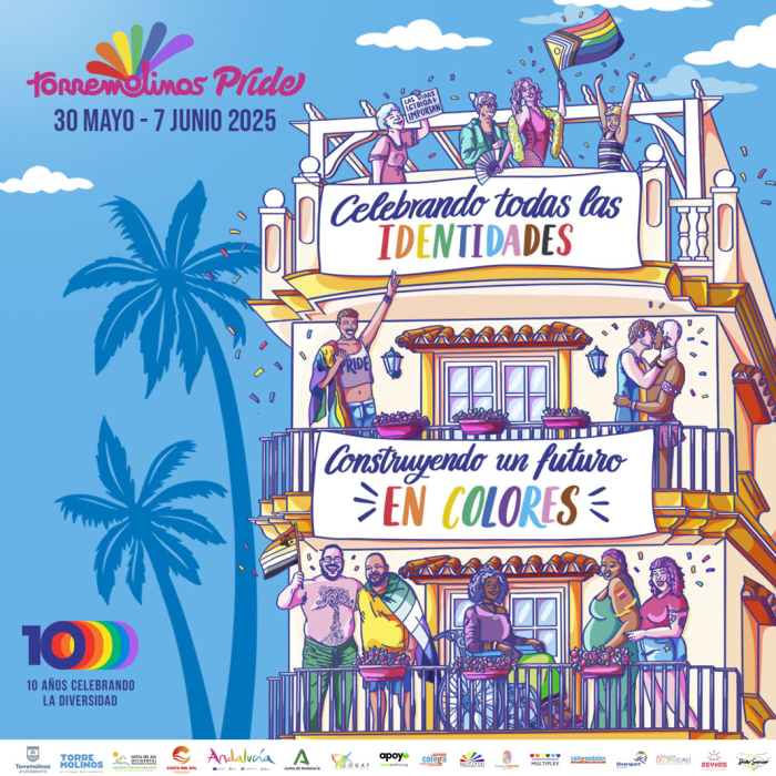 El Pride de Torremolinos celebra la diversidad de identidades en su décimo aniversario con actuaciones como la de Melody o Sonia y Selena