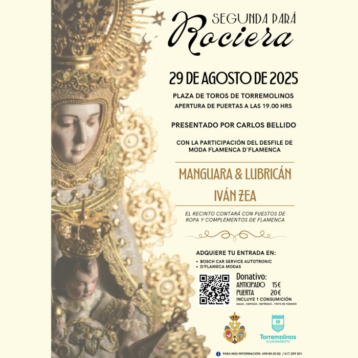 La ‘Segunda Pará Rociera’ de Torremolinos contará con las actuaciones de Manguara & Lubricán, e Iván Zea