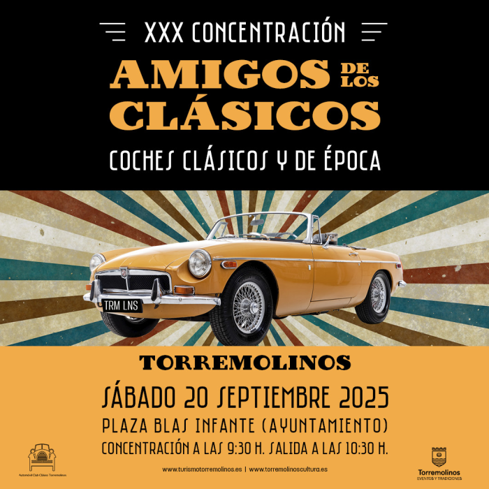 La XXX concentración ‘Amigos de los Clásicos’ reunirá en Torremolinos alrededor de 120 coches de época