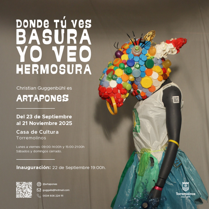 El artista Chistian Guggenbühl expone en Torremolinos la muestra ‘Donde tú ves basura yo veo hermosura’