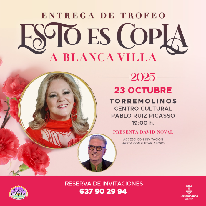 ‘Esto es Copla 2025’ otorga a Blanca Villa el Trofeo especial