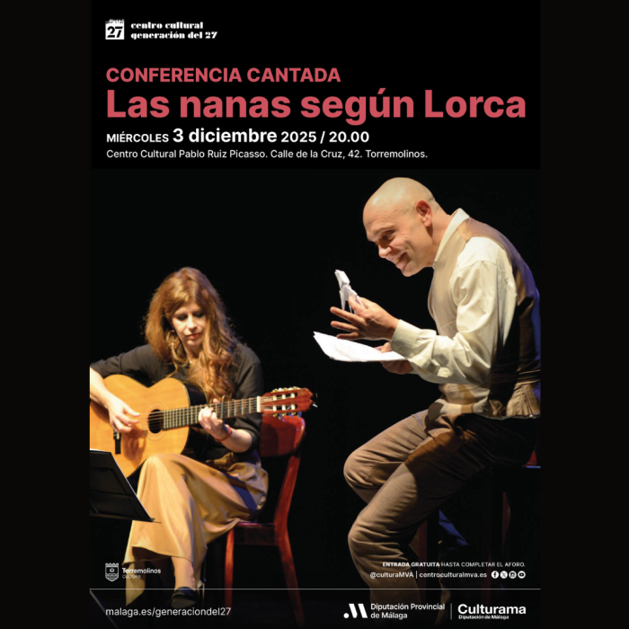 El Centro Cultural Pablo Ruiz Picasso acoge la conferencia cantada ‘Las nanas según Lorca’