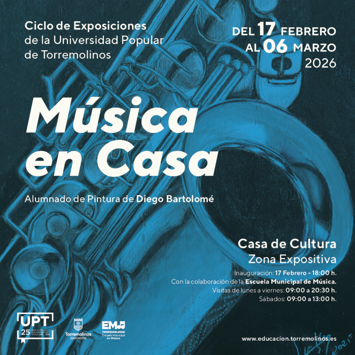 La Casa de la Cultura acogerá la exposición ‘Música en casa’ con obras de alumnos de pintura de la Universidad Popular