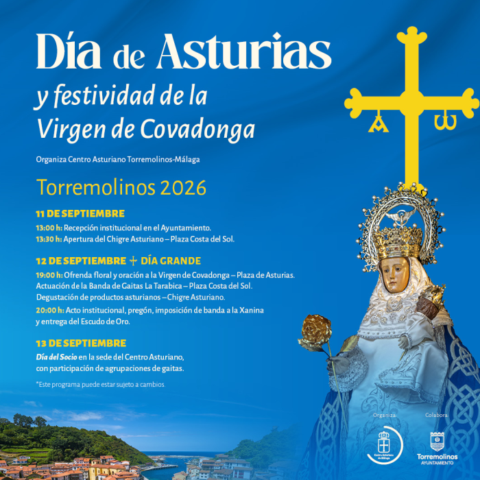 Torremolinos acoge la celebración de los actos conmemorativos del Día de Asturias y festividad de la Virgen de Covadonga