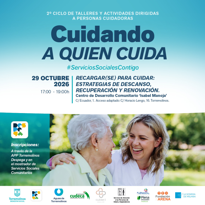 ‘Cuidando a quien Cuida’ imparte en octubre un taller gratuito sobre estrategias de descanso y recuperación