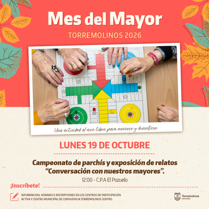 El Mes del Mayor incluye un campeonato de parchís en su programación