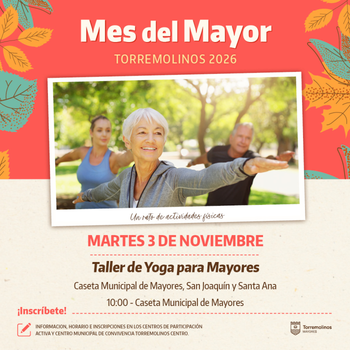 La Caseta Municipal de Mayores acoge un taller de yoga para la tercera edad