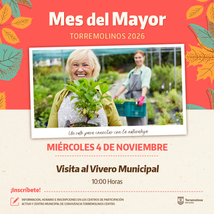 Los mayores visitarán el Vivero Municipal en el Mes del Mayor